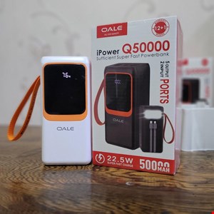 پاوربانک 50000 میلی آمپر OALE مدل Q50000 مکس 22.5 وات