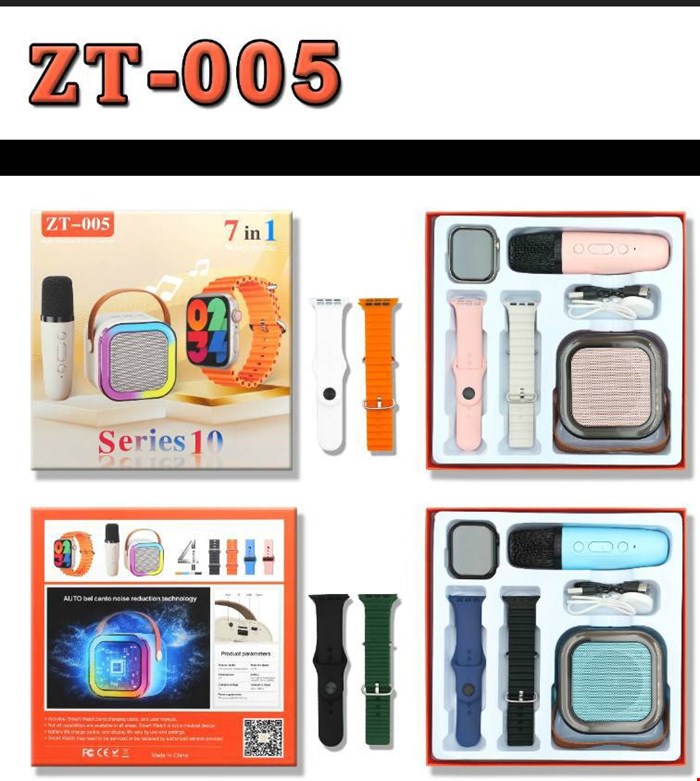 پک ساعت هوشمند سری 10 مدل ZT-005 به همراه میکروفون و اسپیکر بلوتوثی