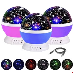 چراغ خواب ماه و ستاره گردان