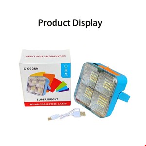مینی پروژکتور شارژی خورشیدی مدل CK906A